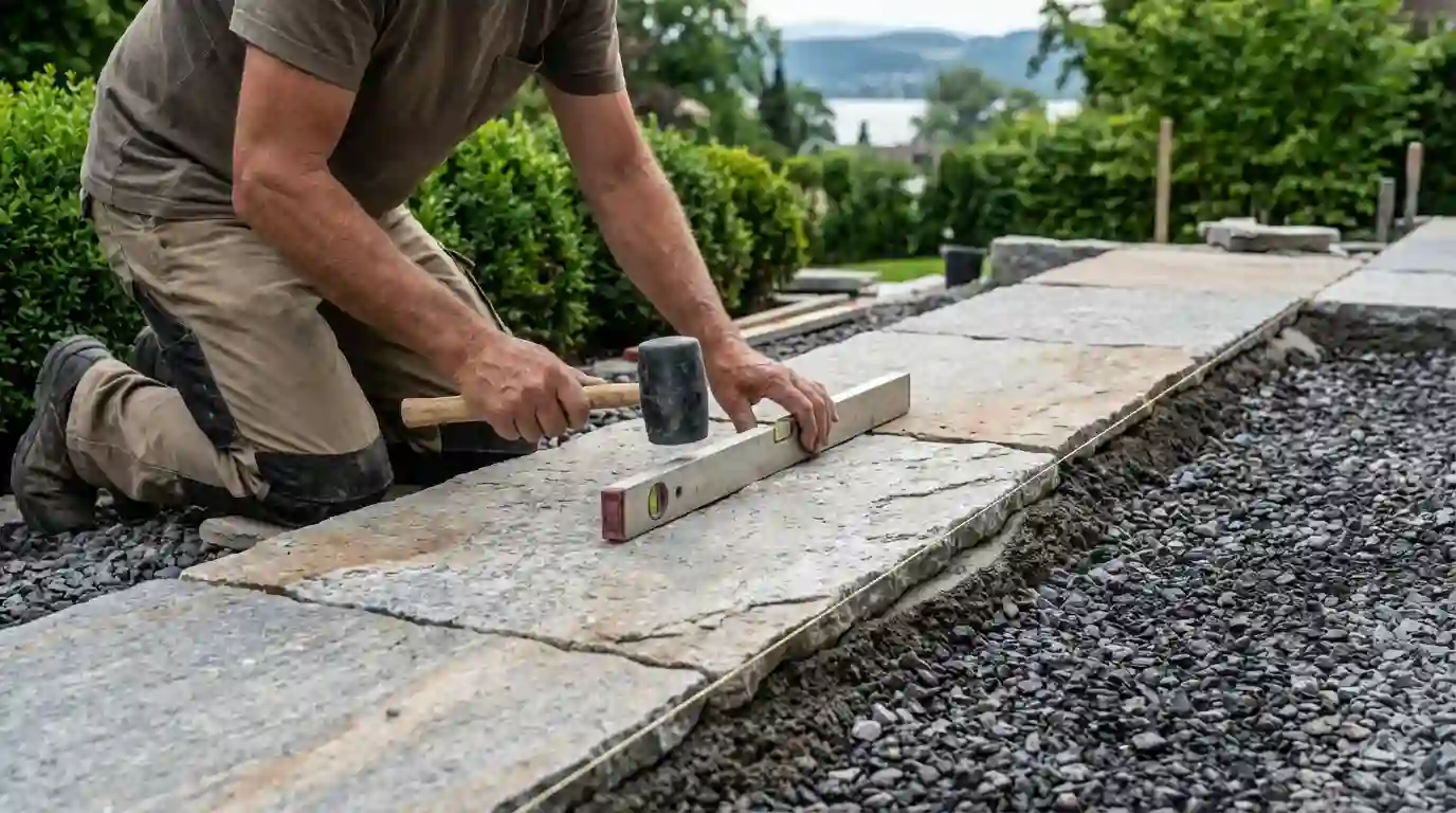 Naturstein Platten pflastern Starnberg